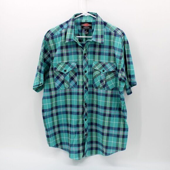 American Fusion Gear Other - American Fusion Gear Plaid Short Sleeve Button Up Shirt Men's Size L